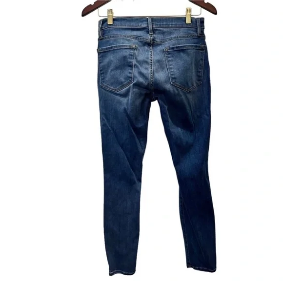 FRAME Le Skinny de Jeanne Crop distressed jeans 27 EUC - Picture 3 of 7
